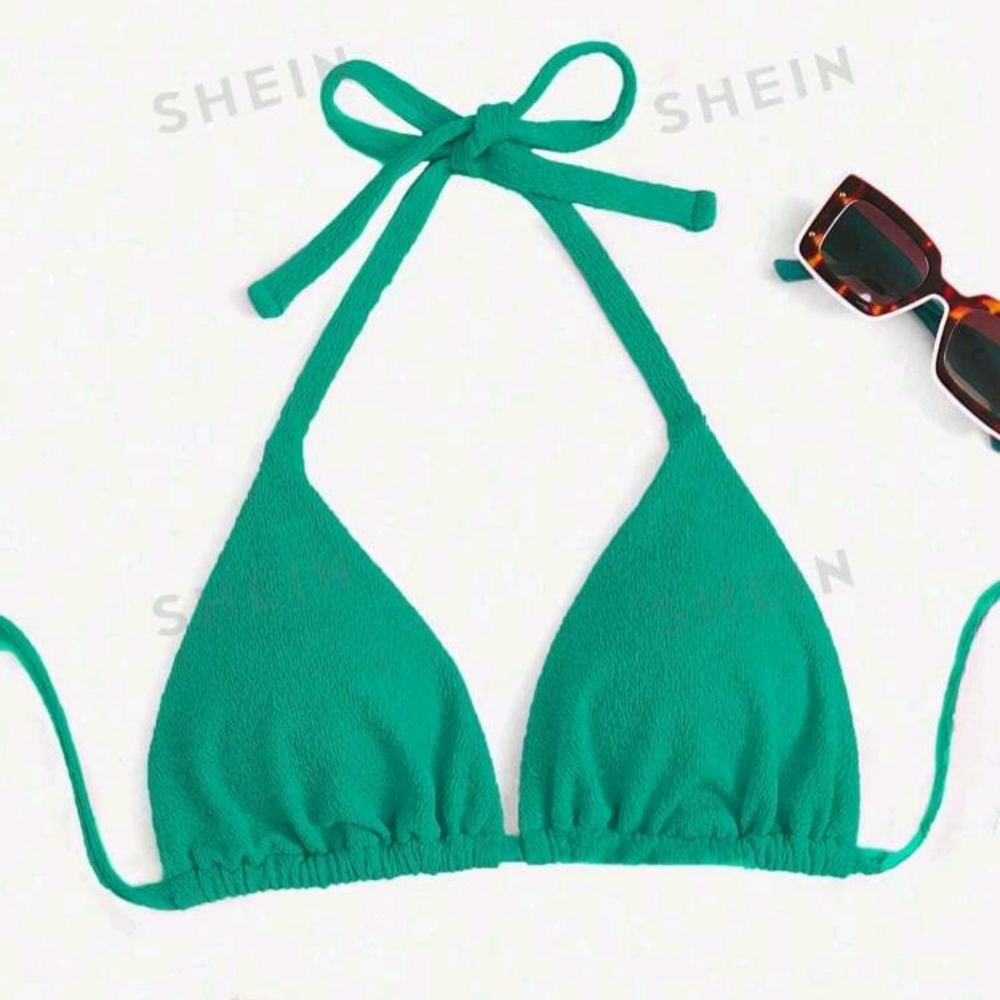 Green String bikini top, 38DD, NWT